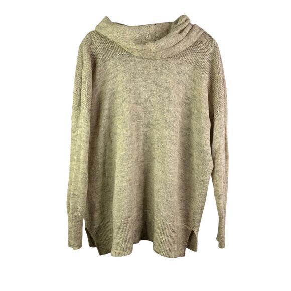 Eddie Bauer Womens medium Gray Long Sleeve Cowl Neck Mohair Blend Sweater - Picture 7 of 7
